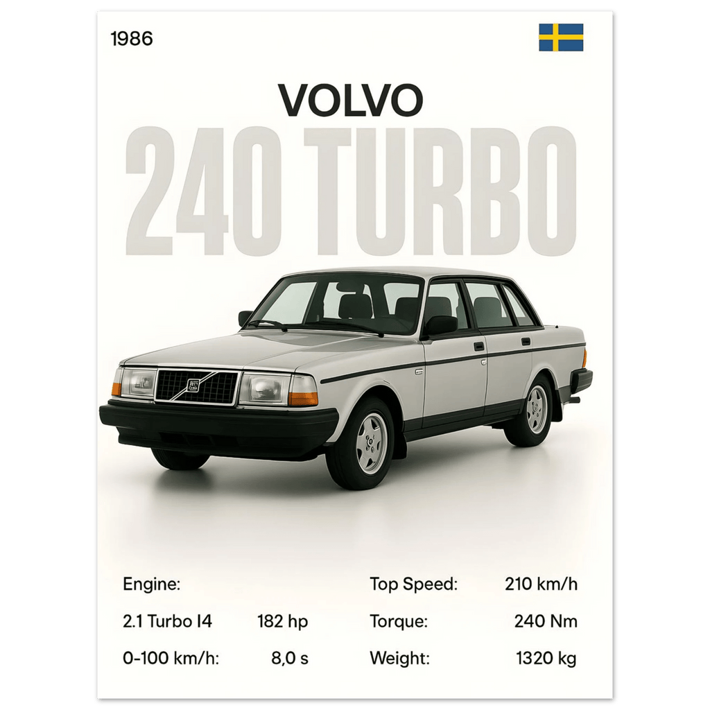 Auto Poster - "240 TURBO" - KultKabinett