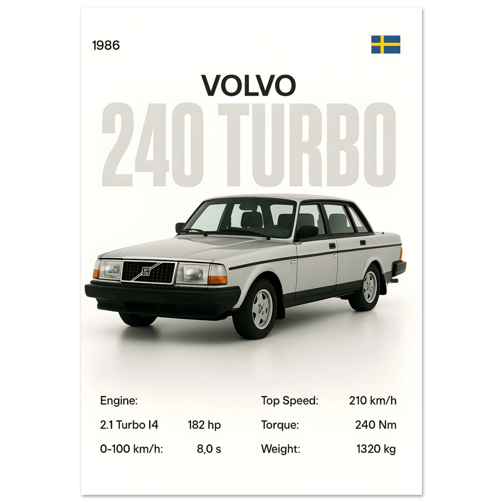 Auto Poster - "240 TURBO" - KultKabinett