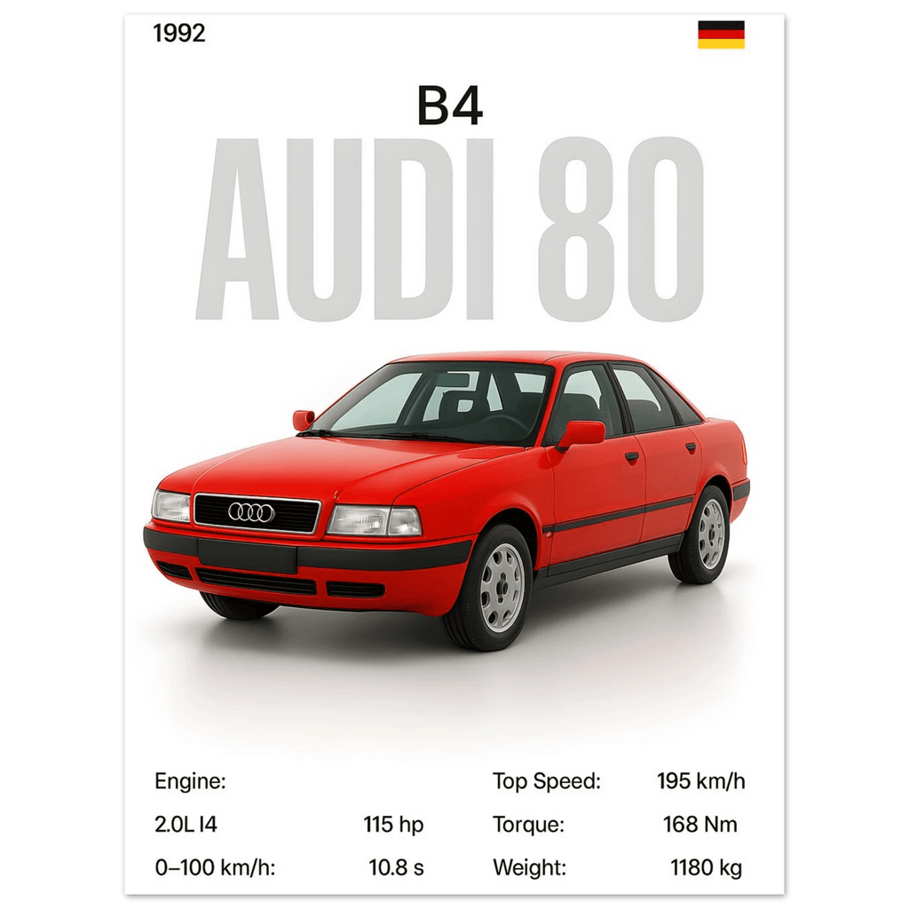 Auto Poster - "80 B4" - KultKabinett