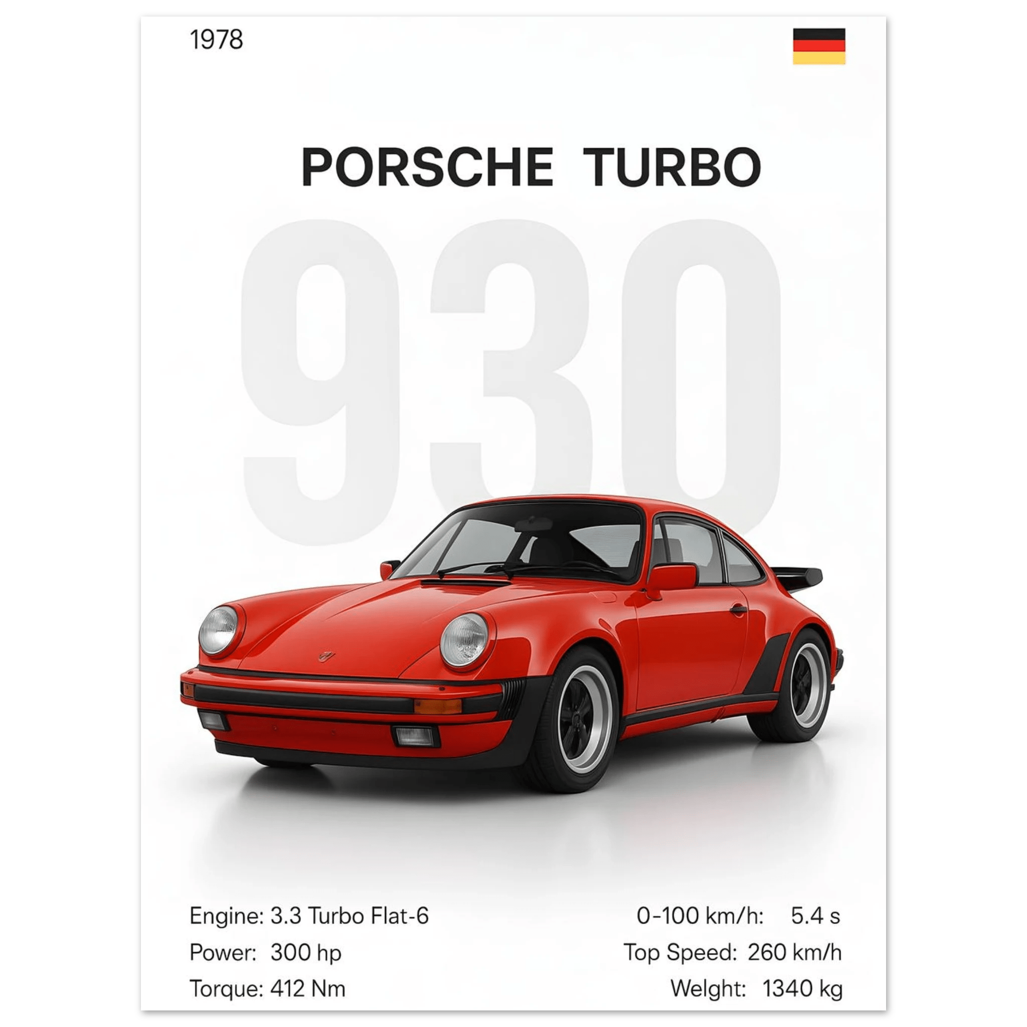 Auto Poster - "930 Turbo" - KultKabinett