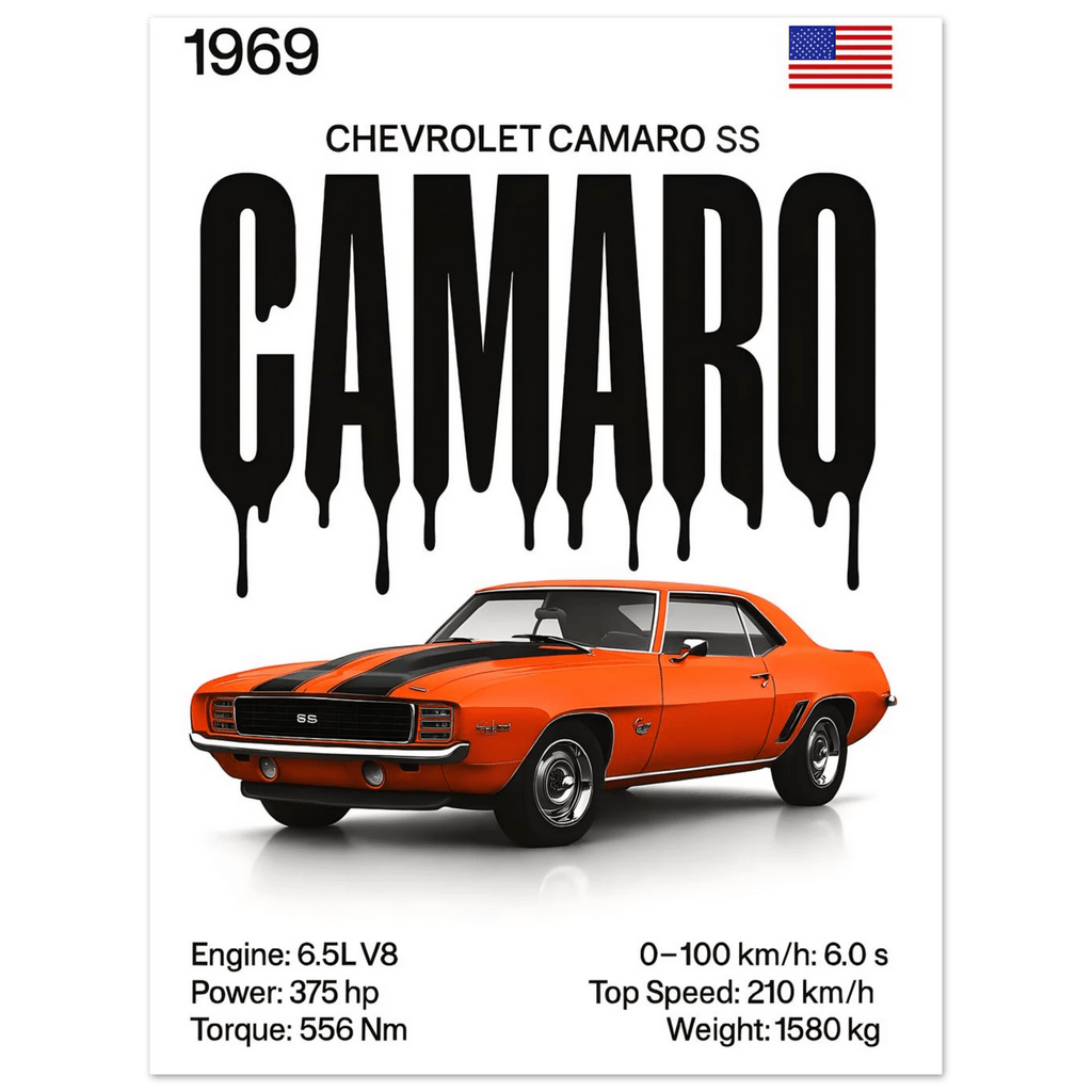 Auto Poster - "Camaro SS" - KultKabinett