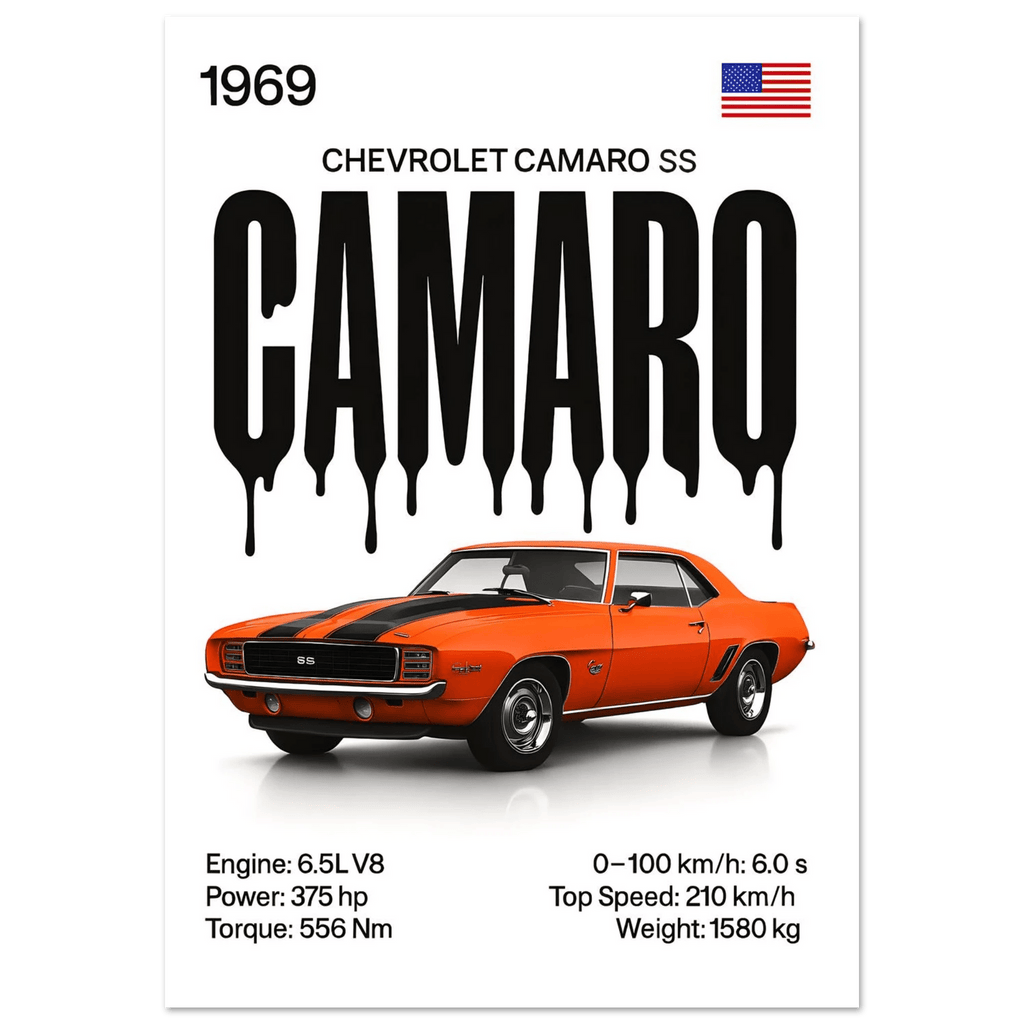 Auto Poster - "Camaro SS" - KultKabinett