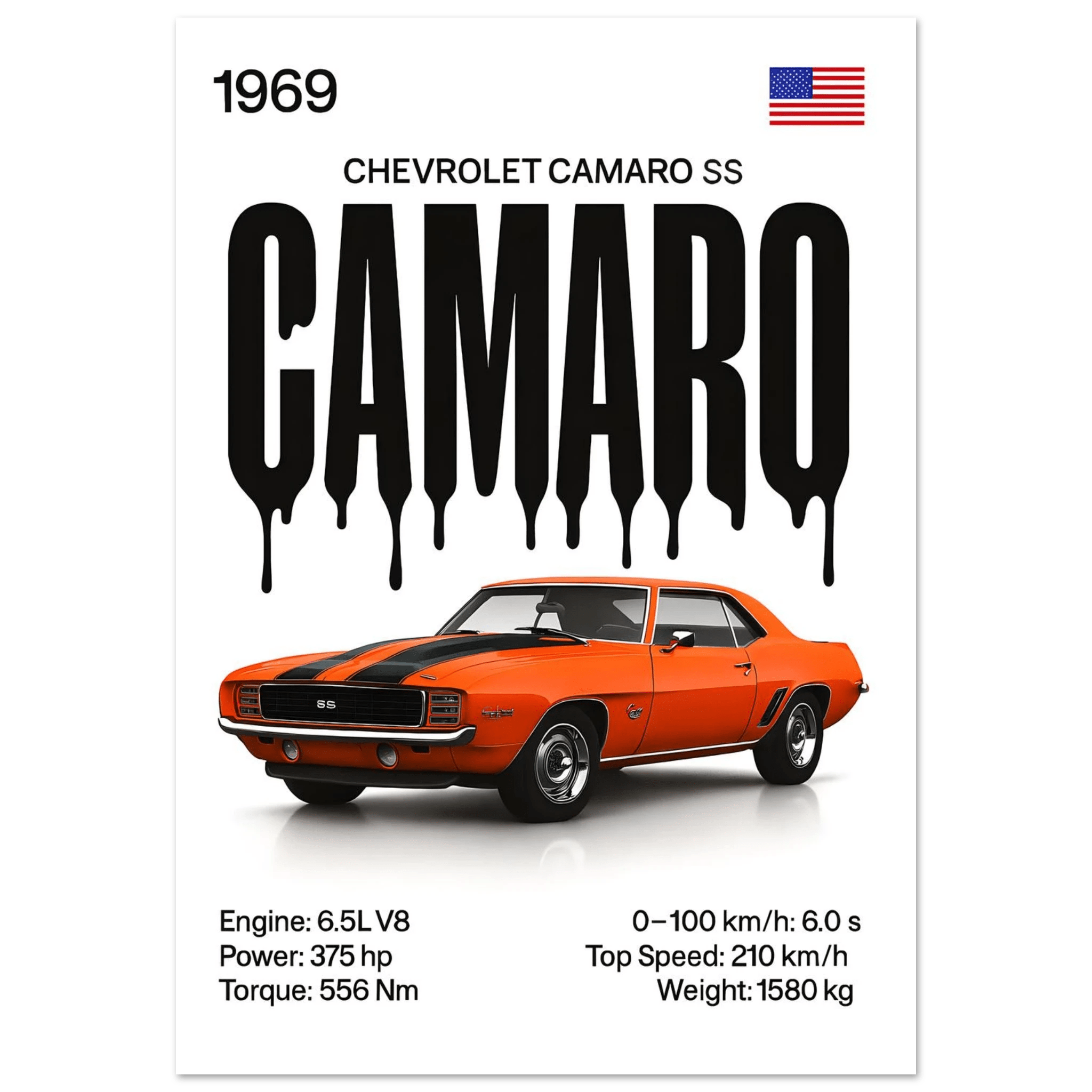 Auto Poster - "Camaro SS" - KultKabinett