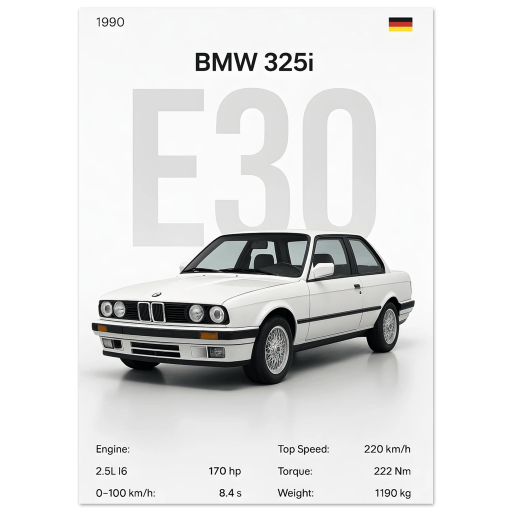 Auto Poster - "E30 325i" - KultKabinett