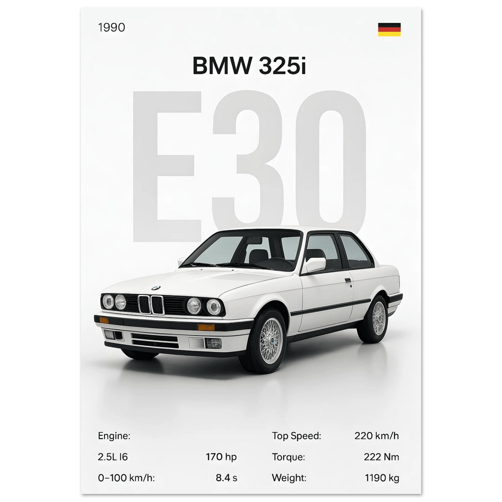 Auto Poster - "E30 325i" - KultKabinett