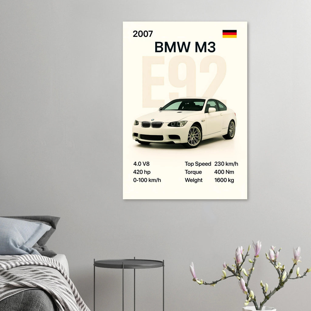 Auto Poster - "E92 M3" - KultKabinett