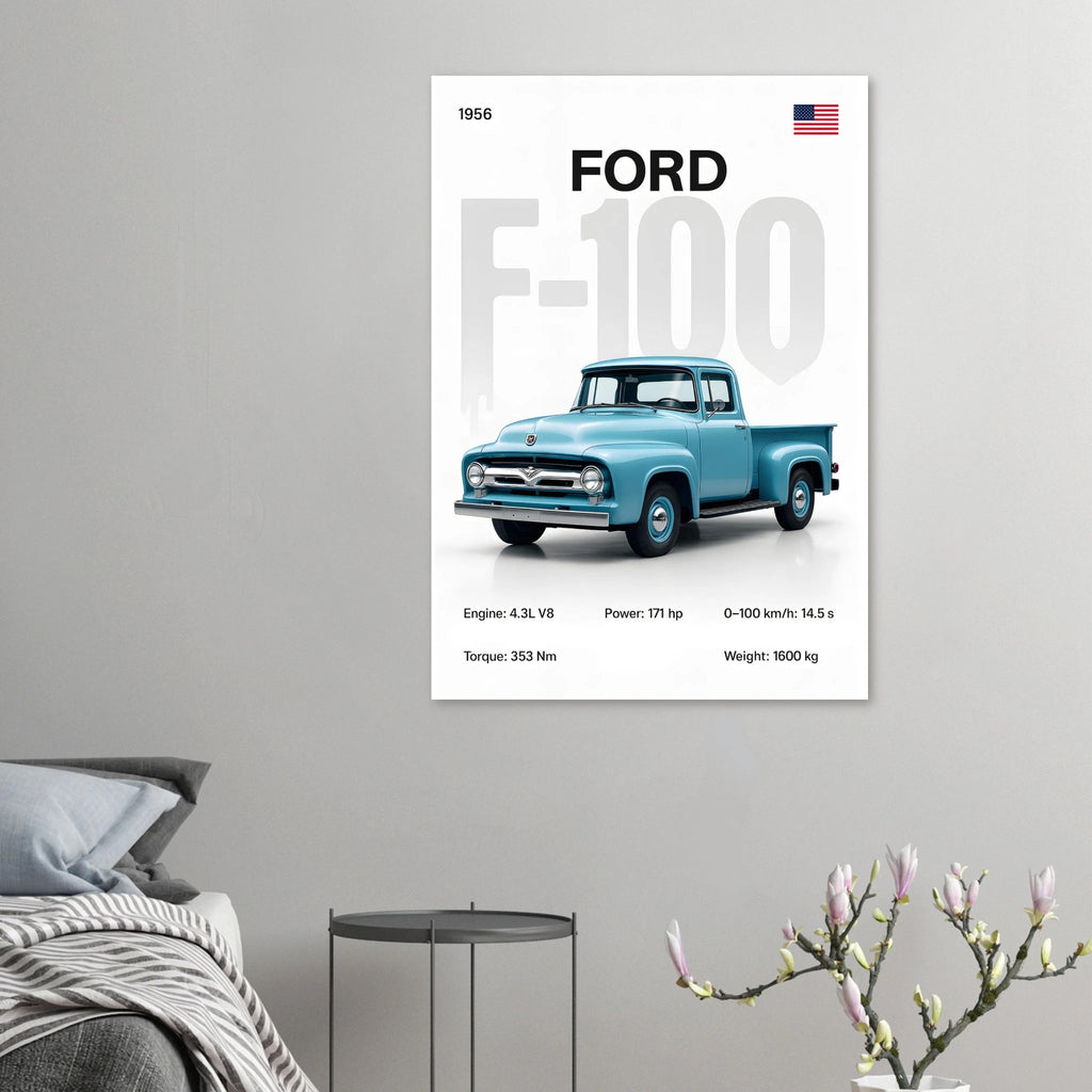 Auto Poster - "F - 100" - KultKabinett