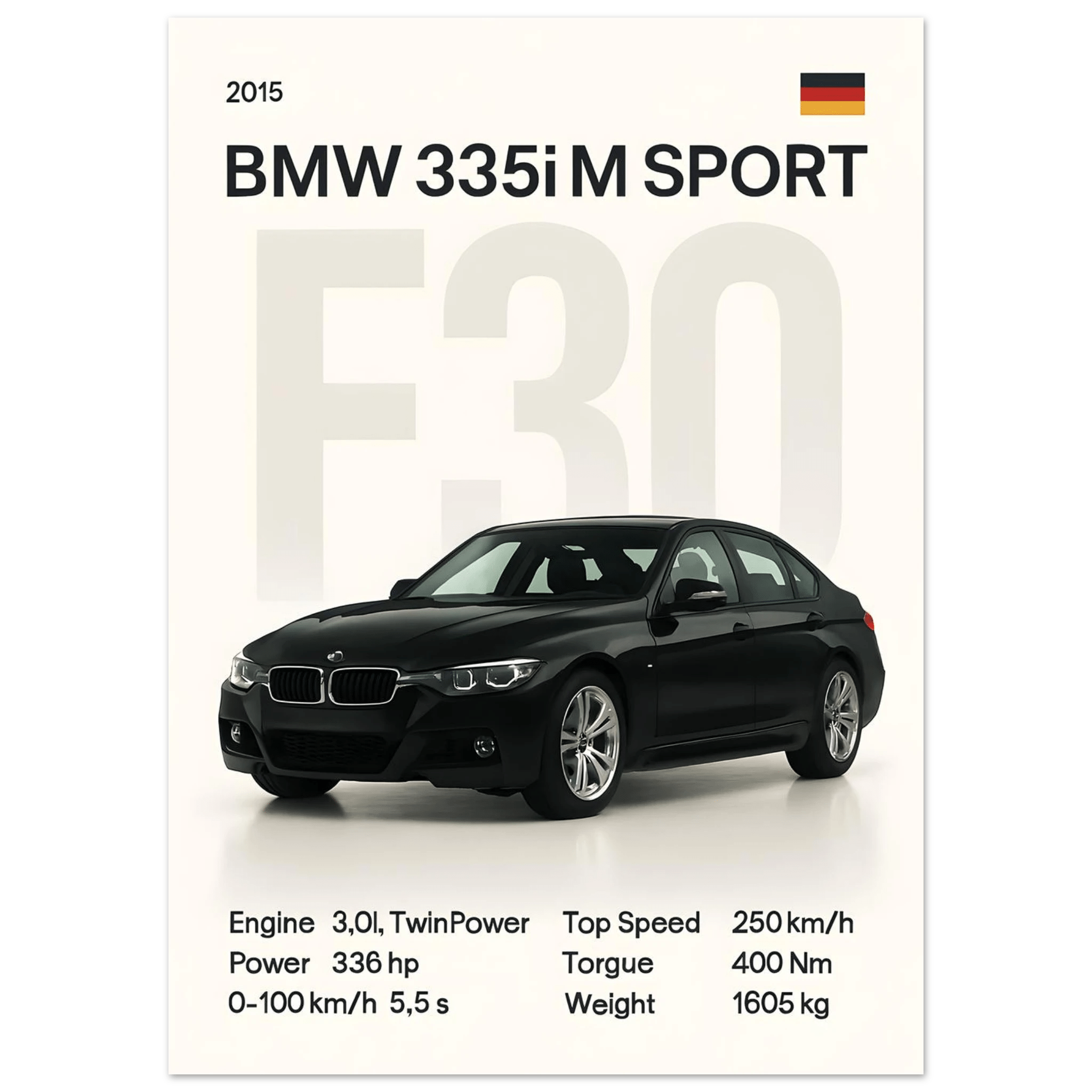 Auto Poster - "F30 335i" - KultKabinett