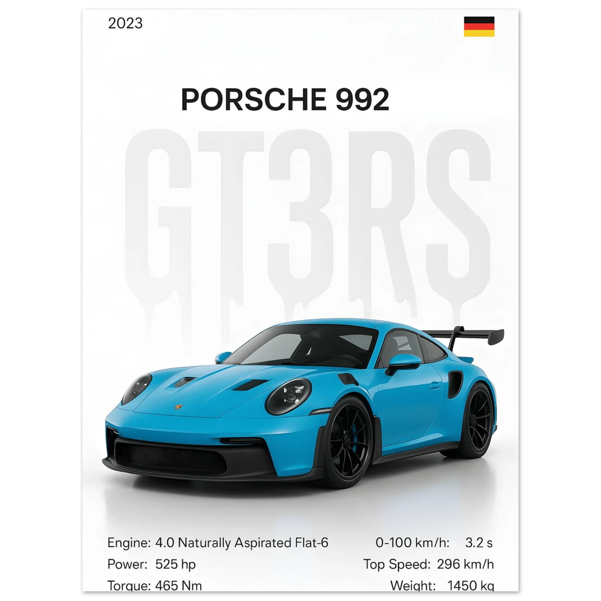 Auto Poster - "GT3RS" - KultKabinett