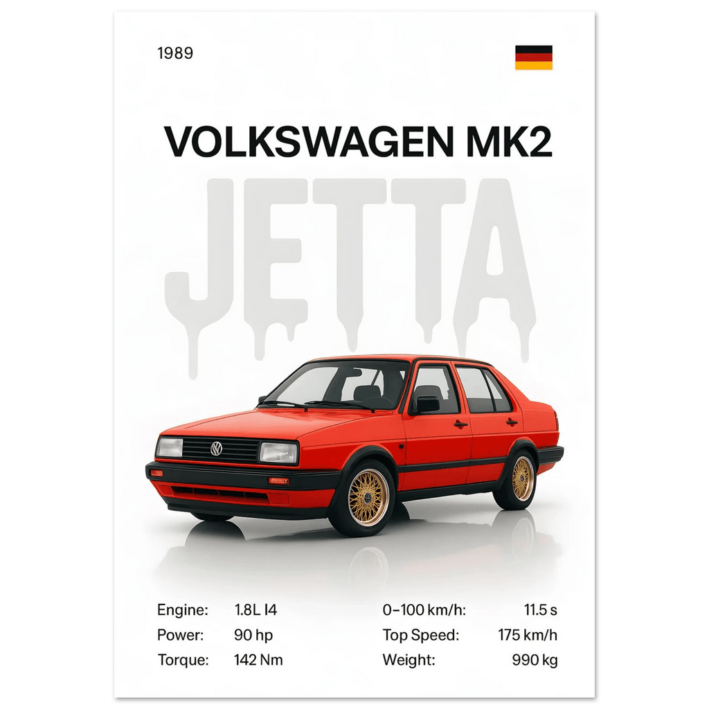 Auto Poster - "Jetta MK2" - KultKabinett