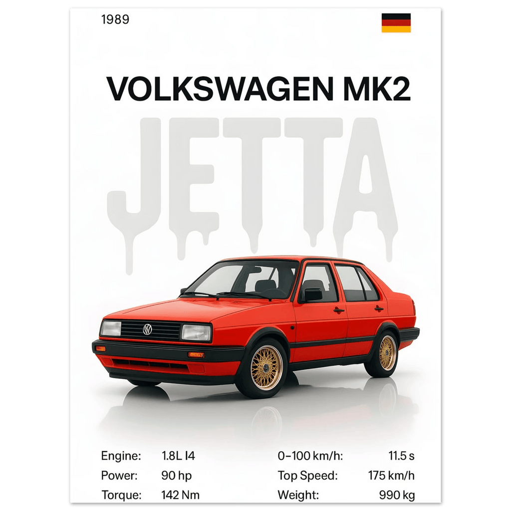 Auto Poster - "Jetta MK2" - KultKabinett