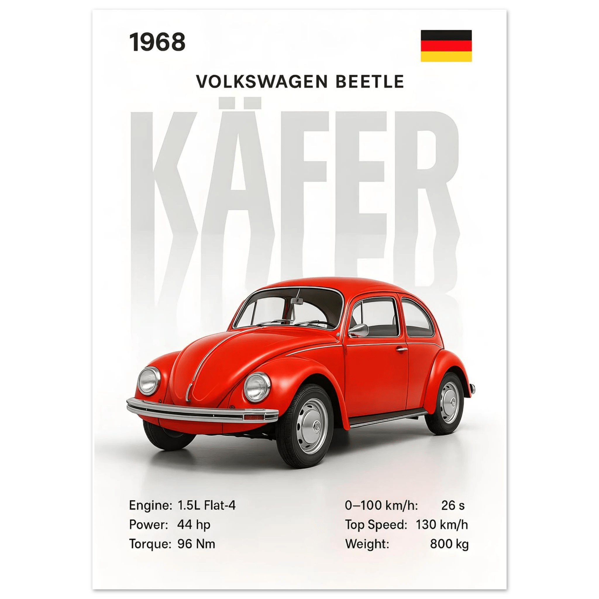 Auto Poster - "Käfer" - KultKabinett