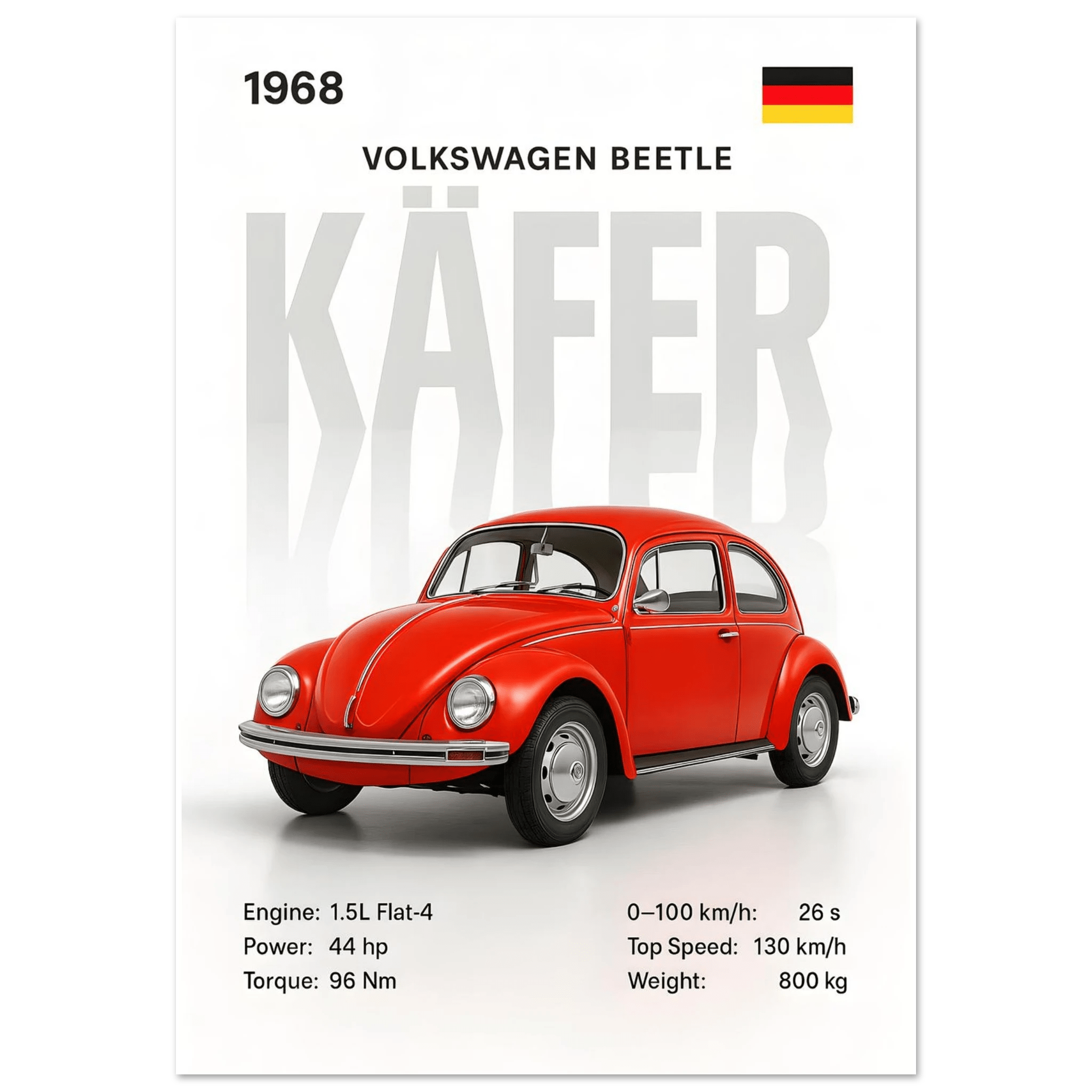 Auto Poster - "Käfer" - KultKabinett