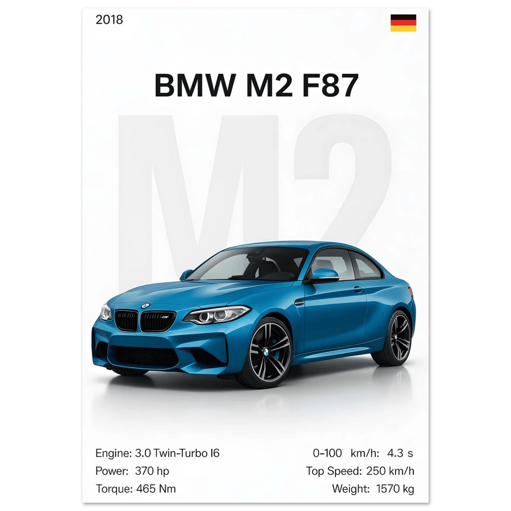 Auto Poster - "M2 F87" - KultKabinett