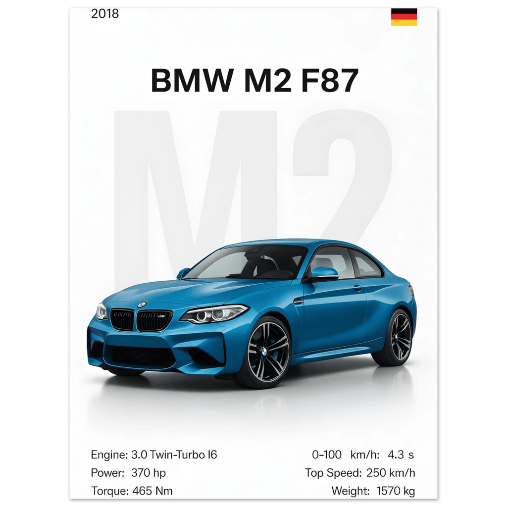 Auto Poster - "M2 F87" - KultKabinett