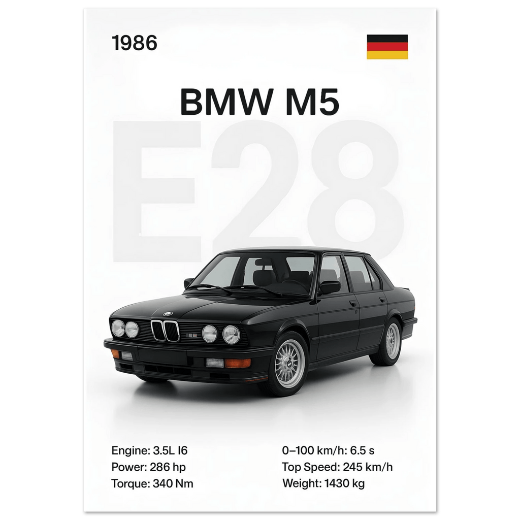 Auto Poster - "M5 E28" - KultKabinett