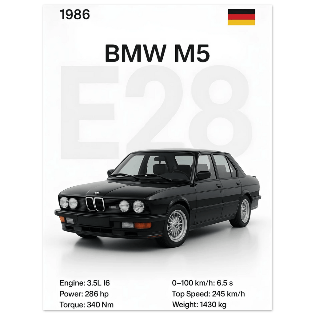 Auto Poster - "M5 E28" - KultKabinett