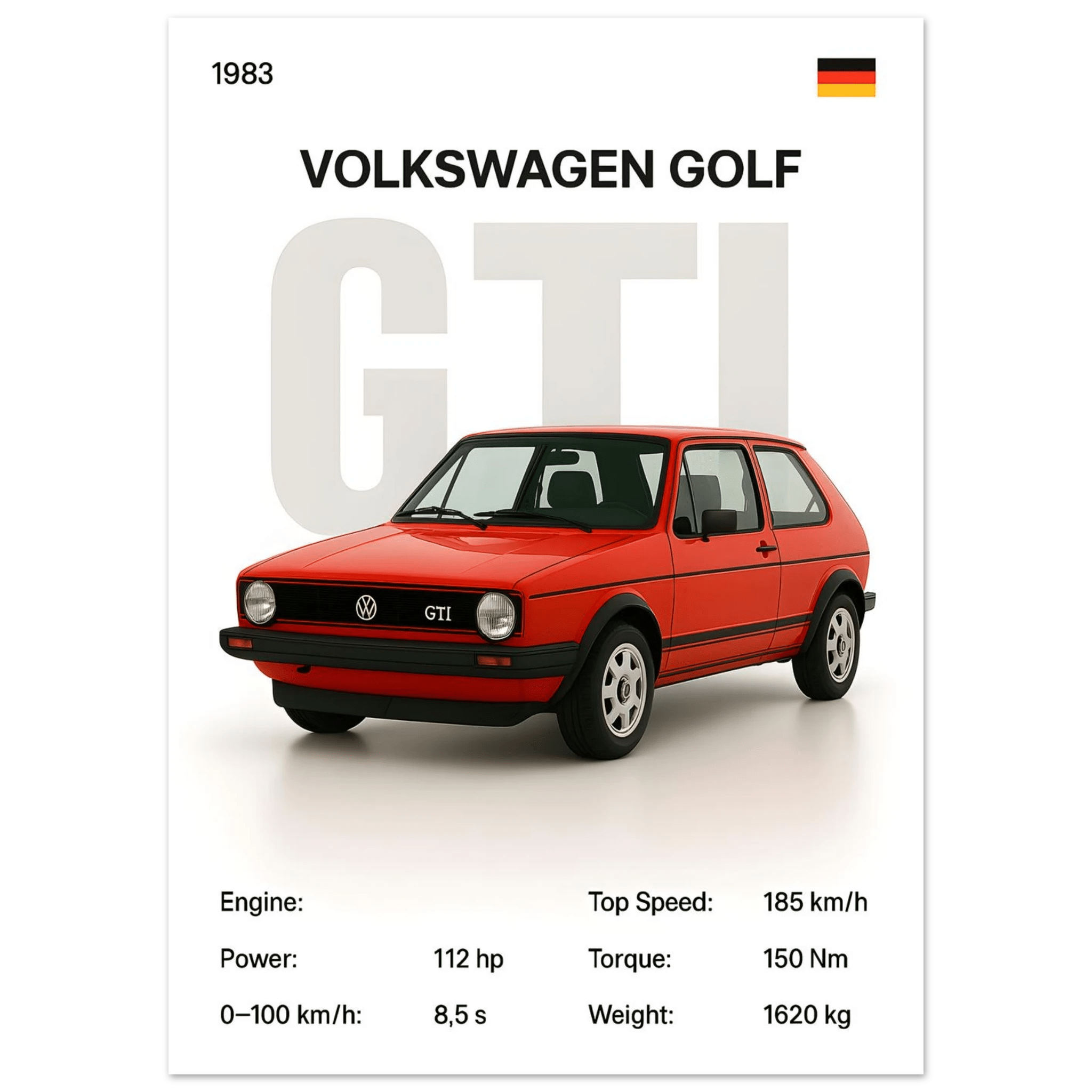 Auto Poster - "MK. 1 GTI" - KultKabinett