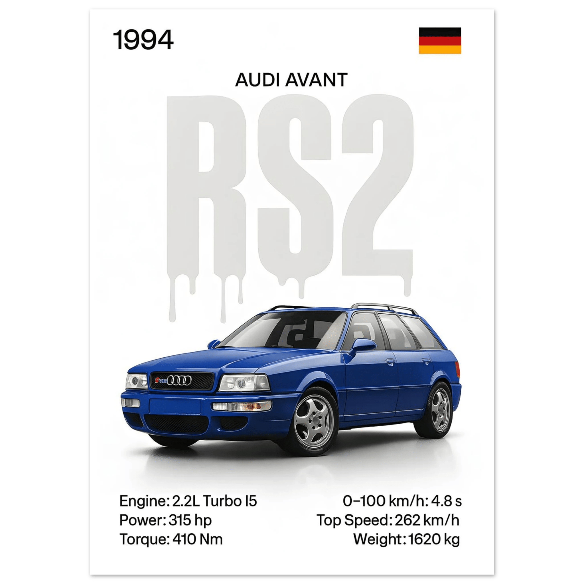 Auto Poster - "RS2 Avant" - KultKabinett