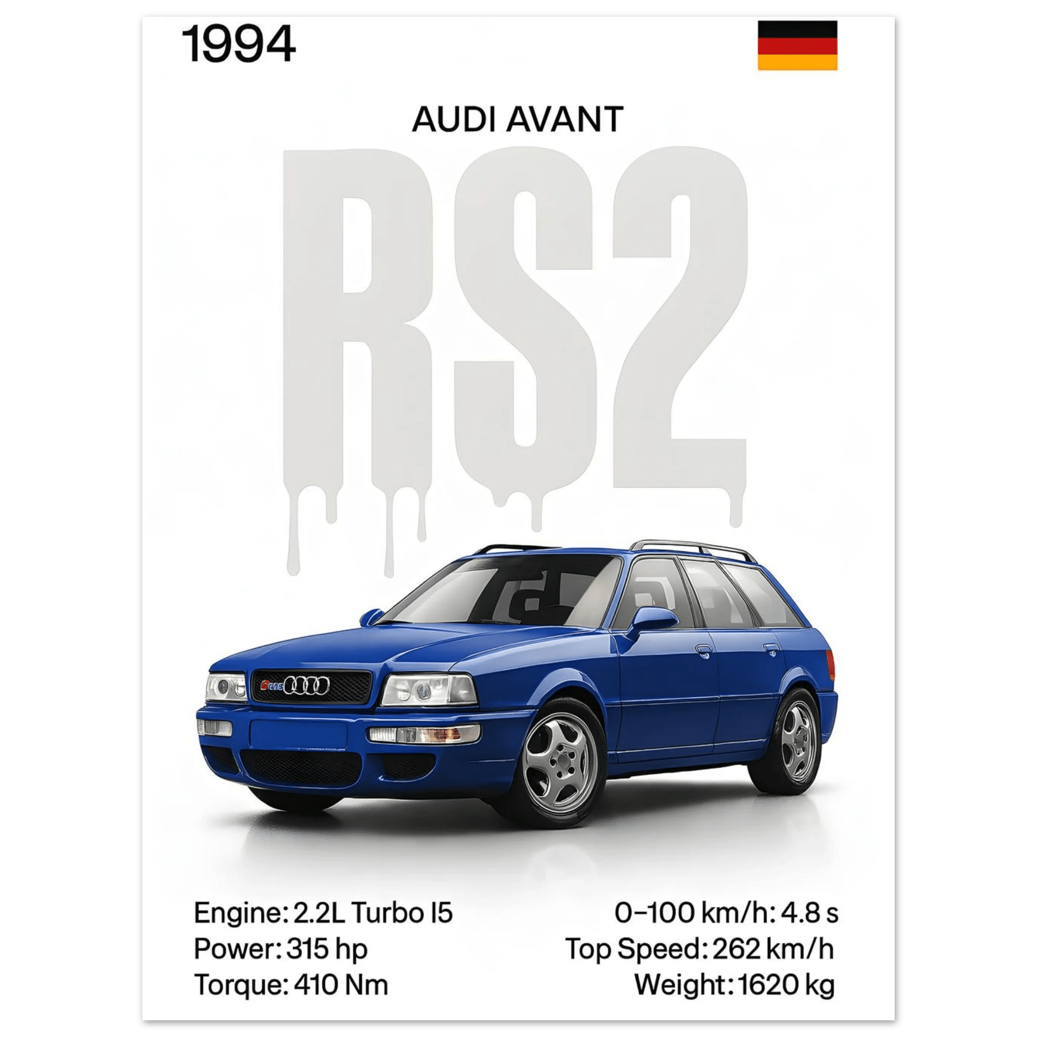 Auto Poster - "RS2 Avant" - KultKabinett