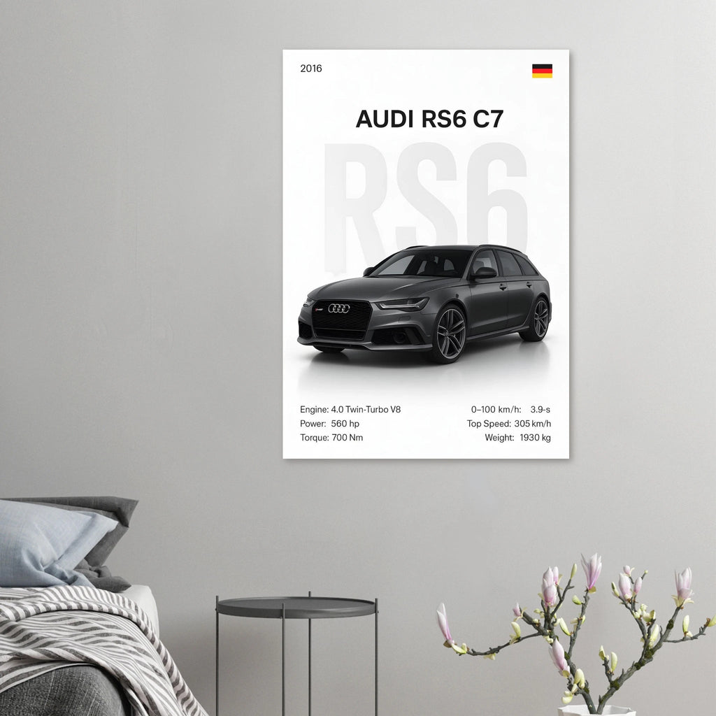 Auto Poster - "RS6C7" - KultKabinett