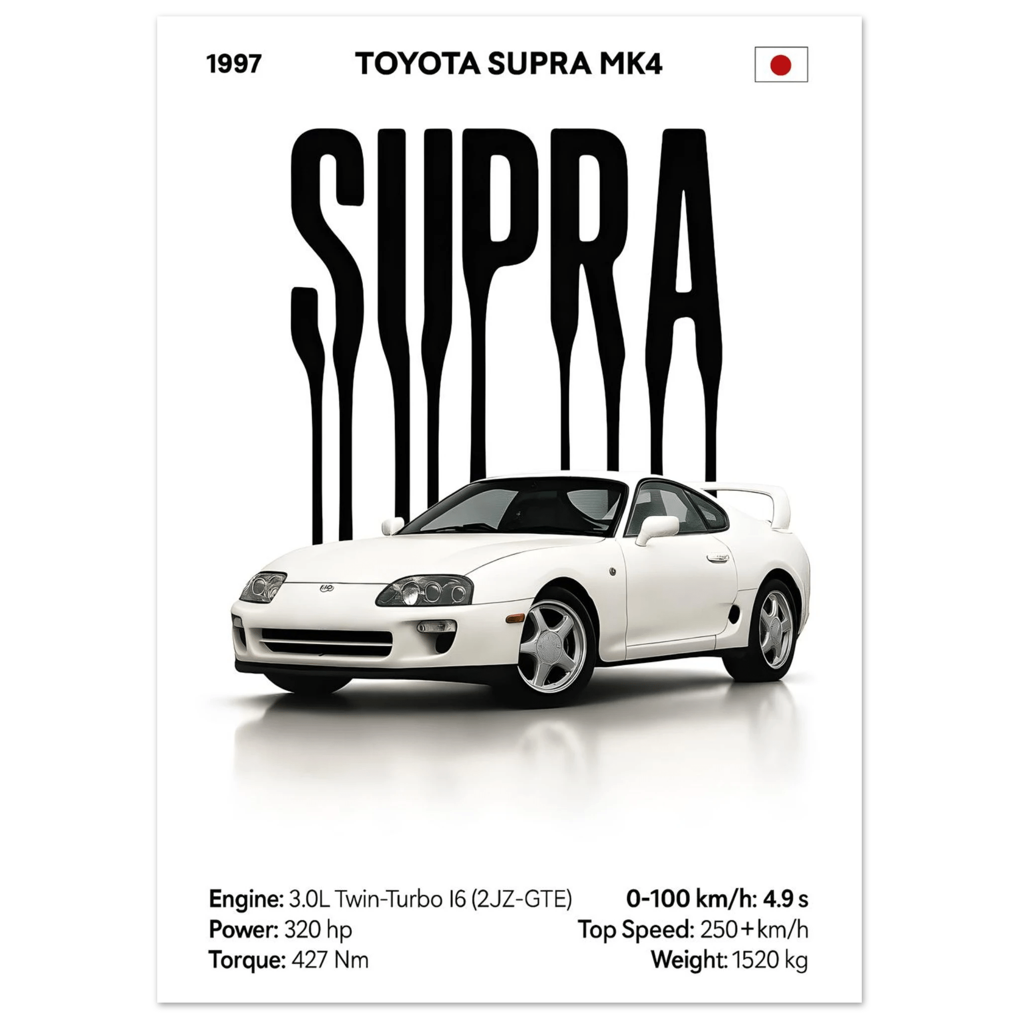 Auto Poster - "Supra MK4" - KultKabinett