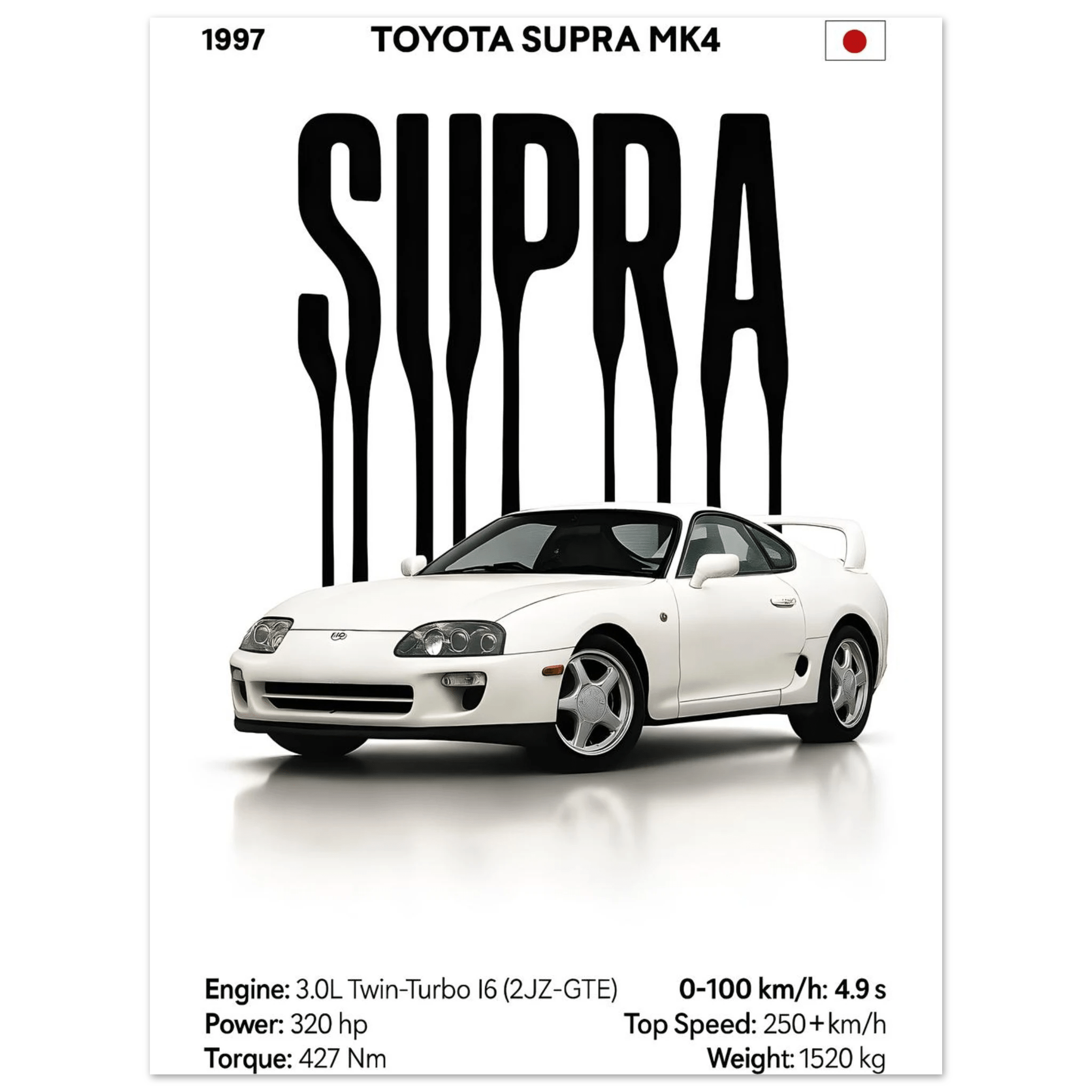 Auto Poster - "Supra MK4" - KultKabinett