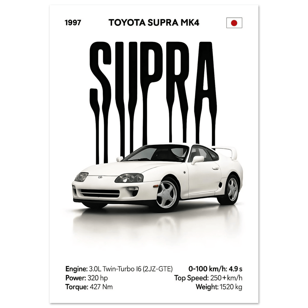 Auto Poster - "Supra MK4" - KultKabinett