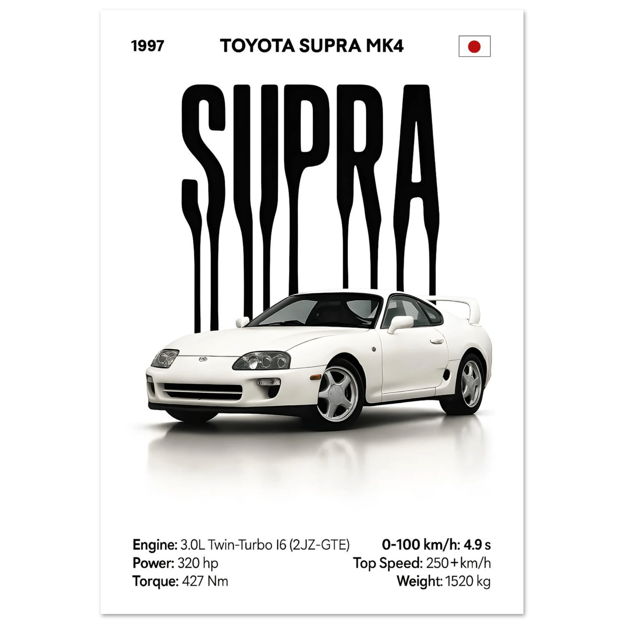 Auto Poster - "Supra MK4" - KultKabinett