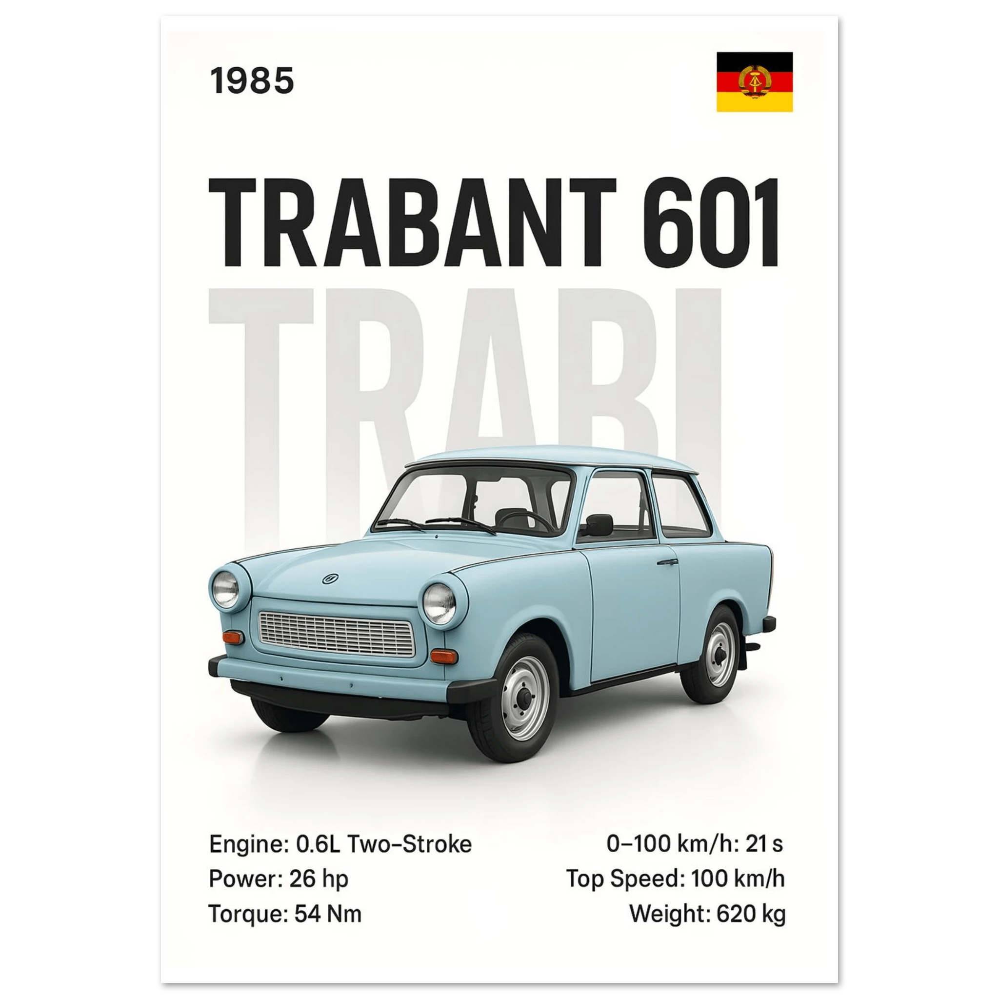 Auto Poster - "Trabi" - KultKabinett