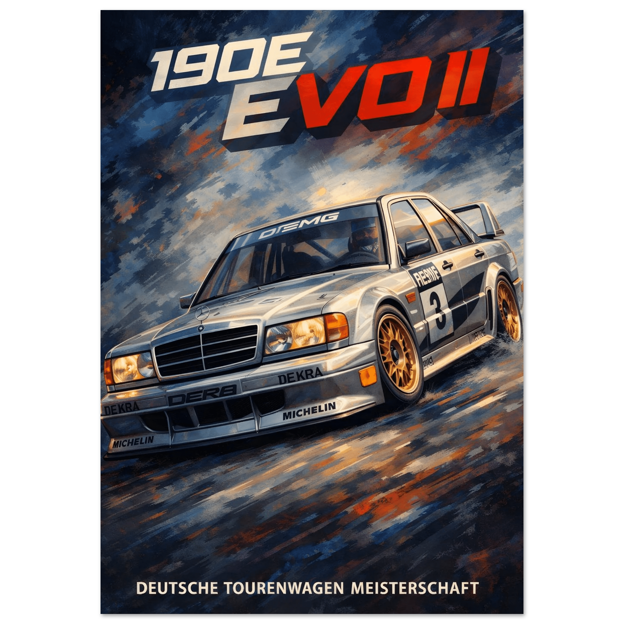 DTM Poster - "190E EVO II" - KultKabinett