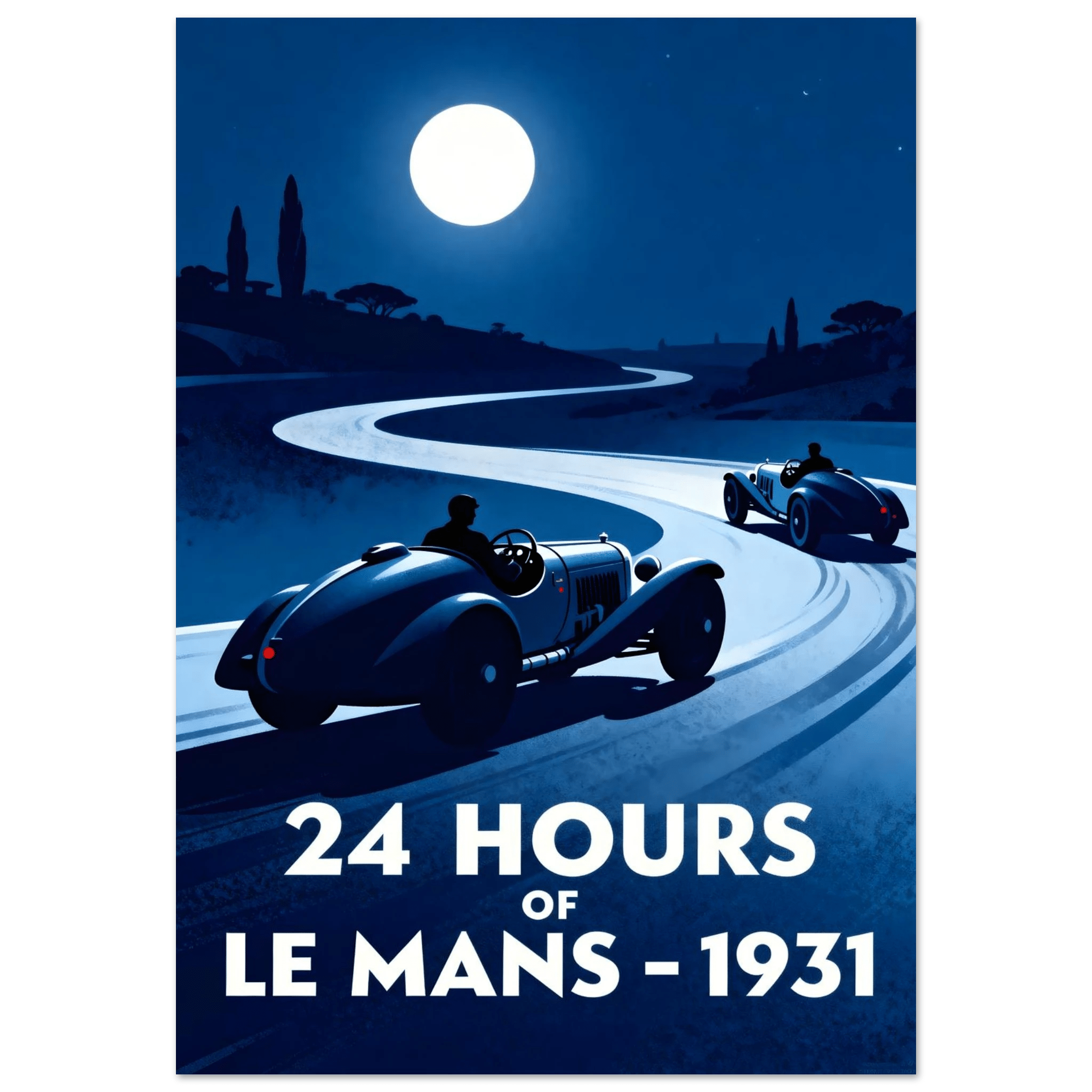 Vintage GrandPrix Poster - "LE MANS 1931" - KultKabinett