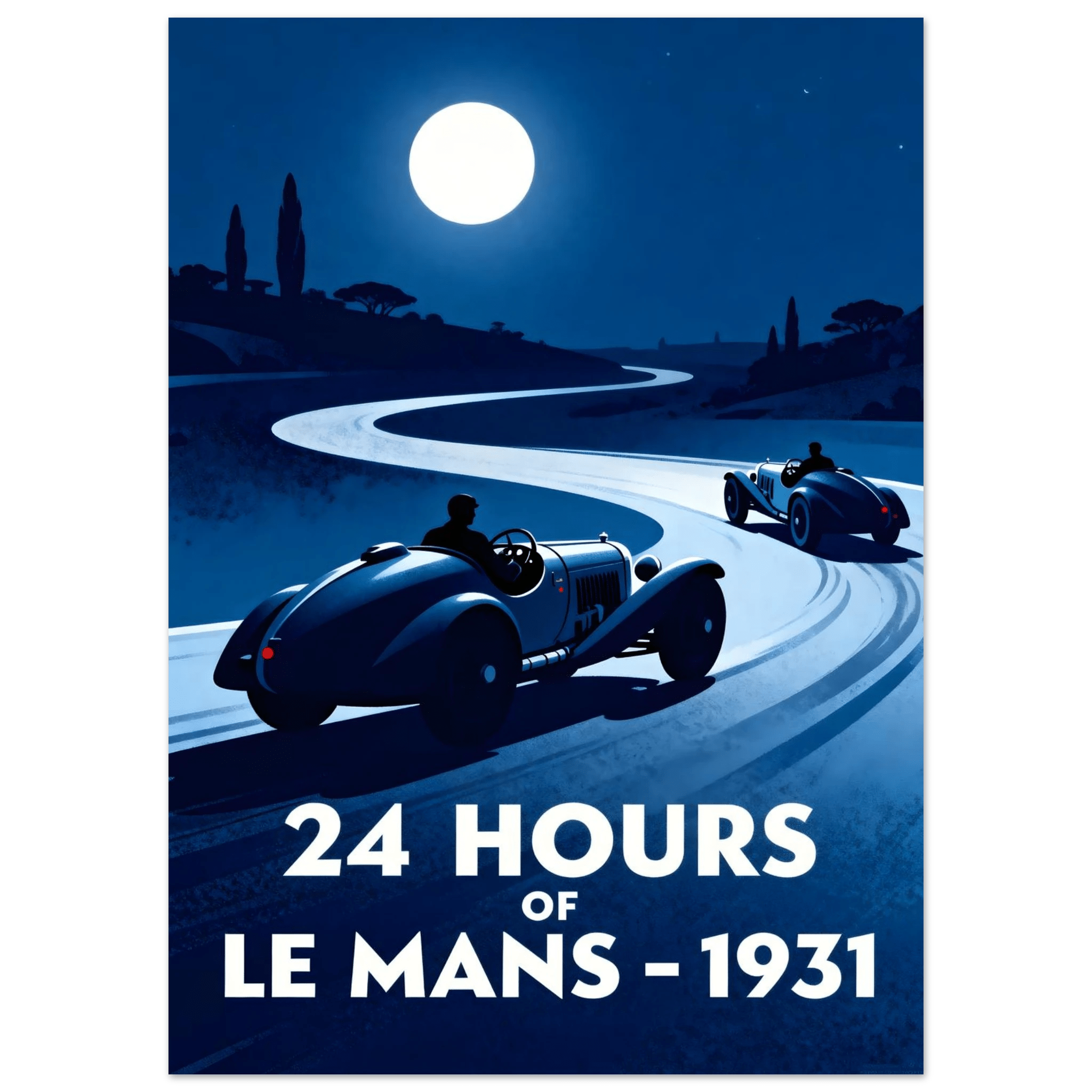 Vintage GrandPrix Poster - "LE MANS 1931" - KultKabinett