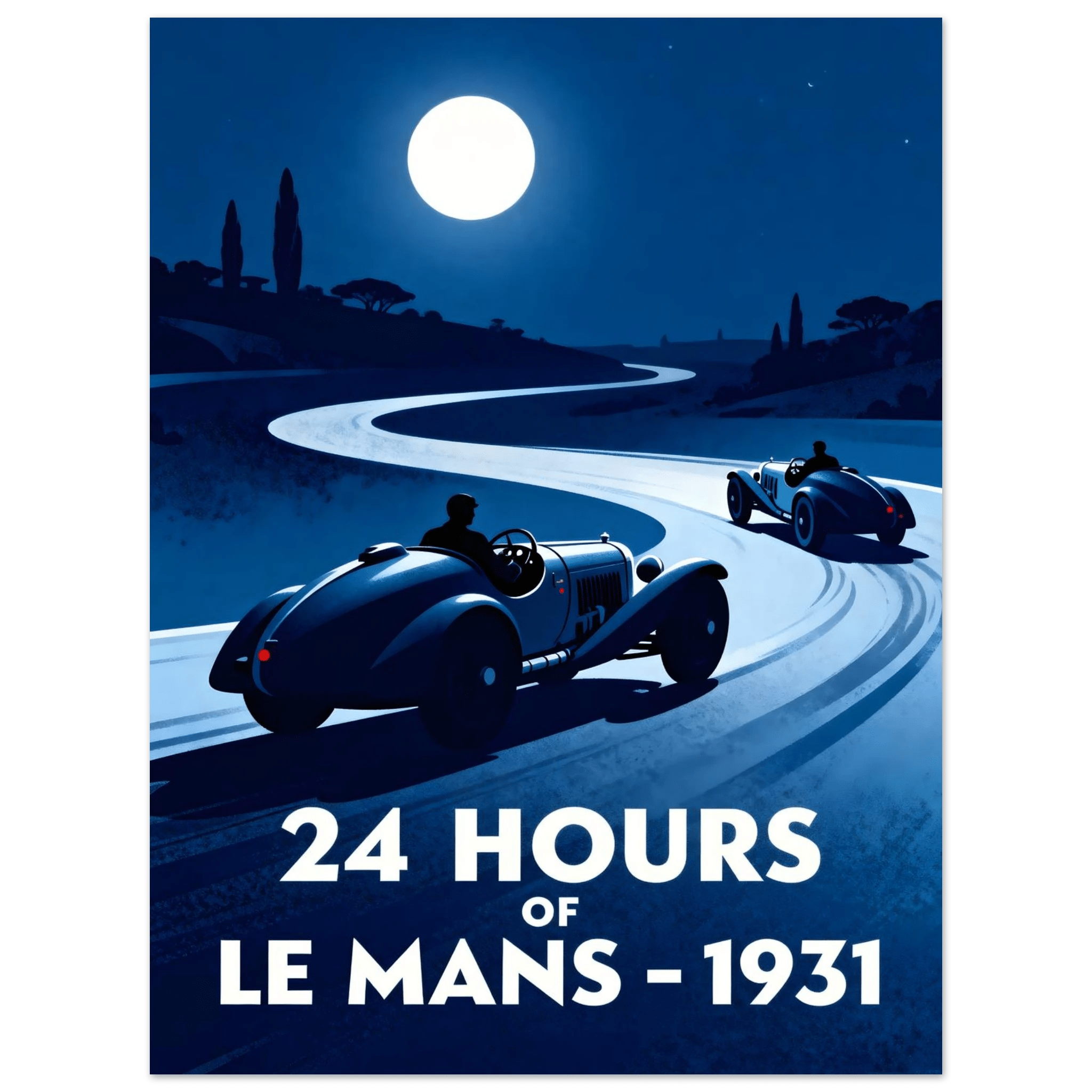 Vintage GrandPrix Poster - "LE MANS 1931" - KultKabinett