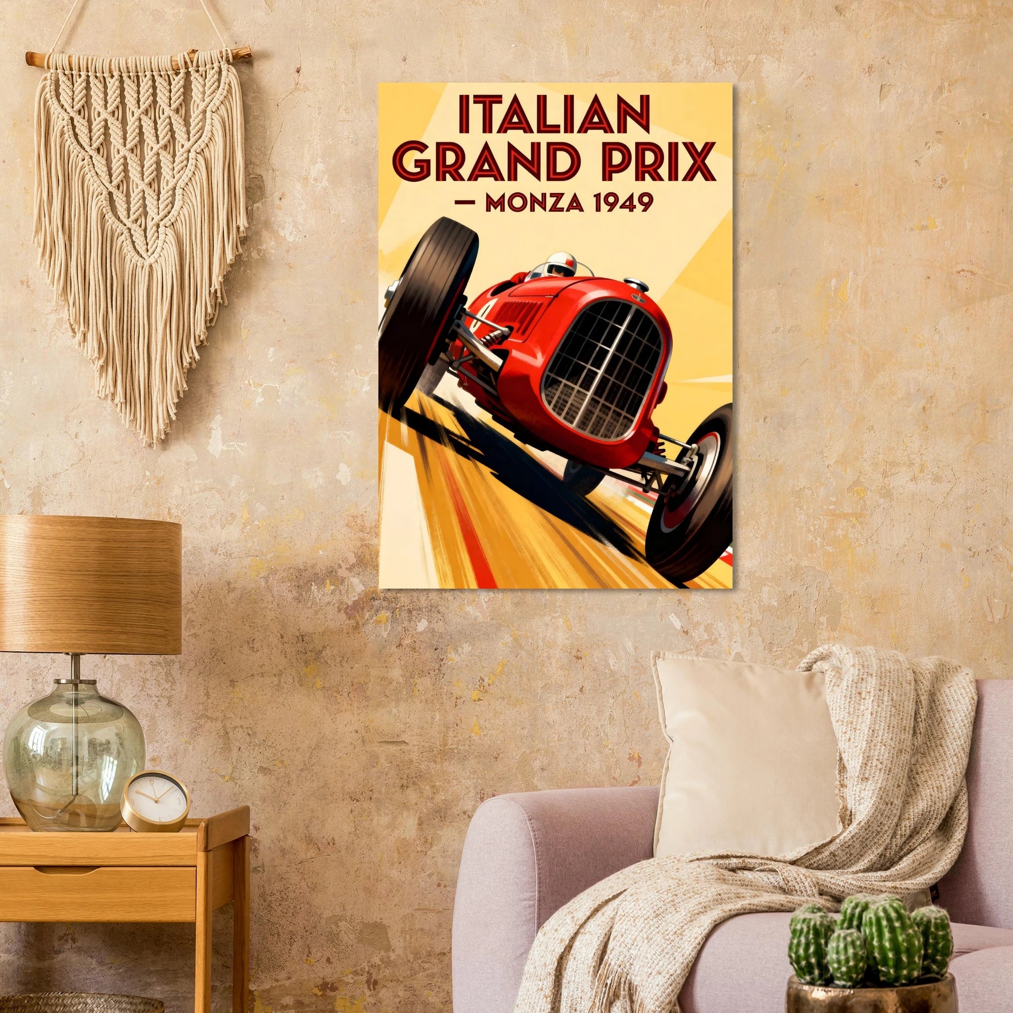 Vintage GrandPrix Poster - "MONZA 1949" - KultKabinett