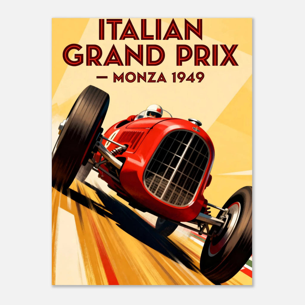 Vintage GrandPrix Poster - "MONZA 1949" - KultKabinett
