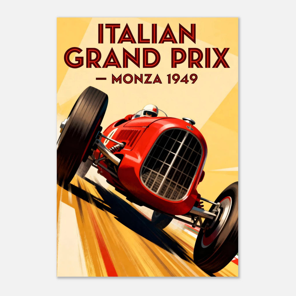 Vintage GrandPrix Poster - "MONZA 1949" - KultKabinett