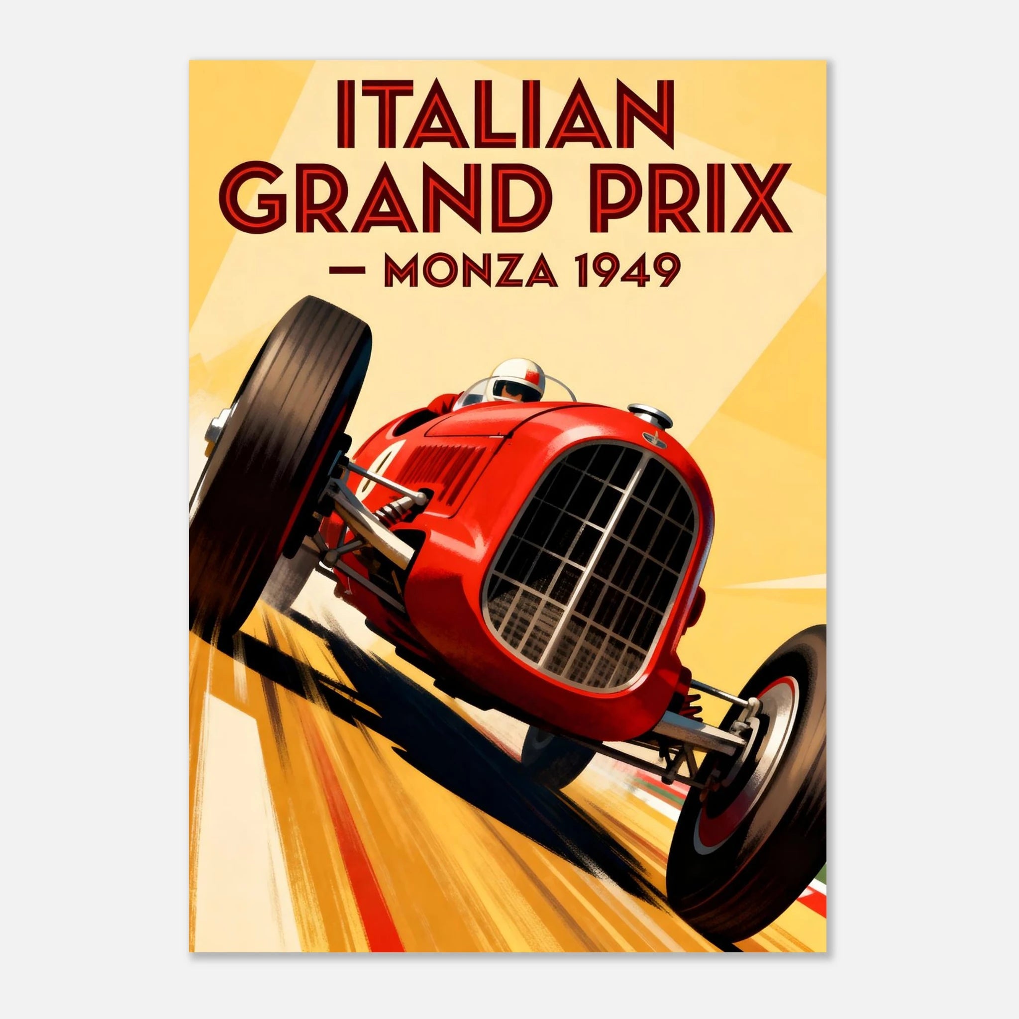 Vintage GrandPrix Poster - "MONZA 1949" - KultKabinett