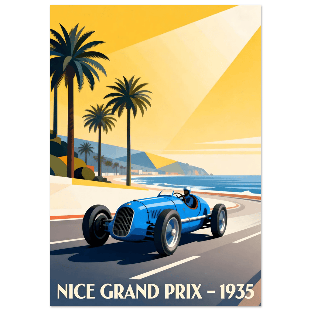 Vintage GrandPrix Poster - "NICE 1935" - KultKabinett
