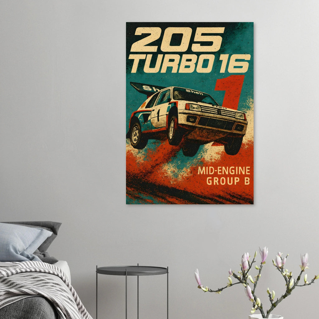 Vintage Gruppe B Poster - "205 Turbo" - KultKabinett