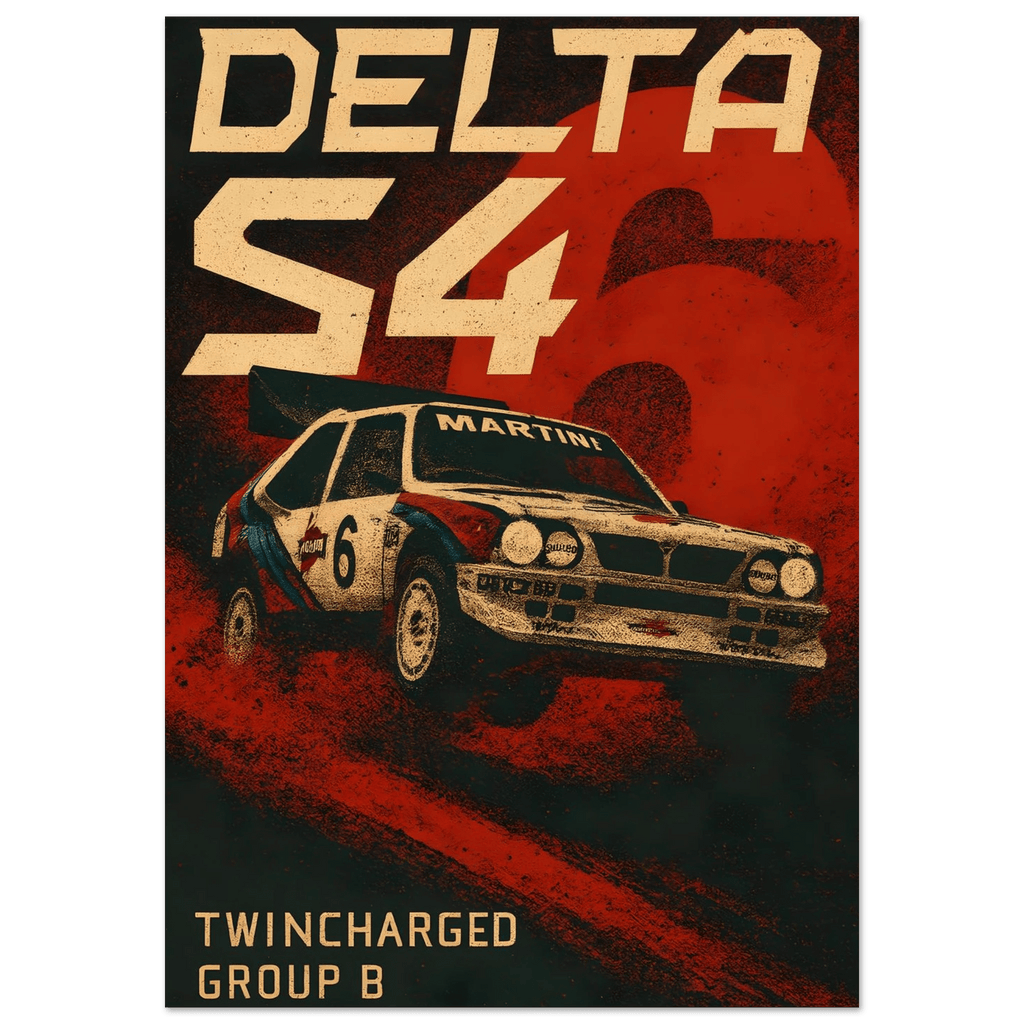 Vintage Gruppe B Poster - "Delta S4" - KultKabinett