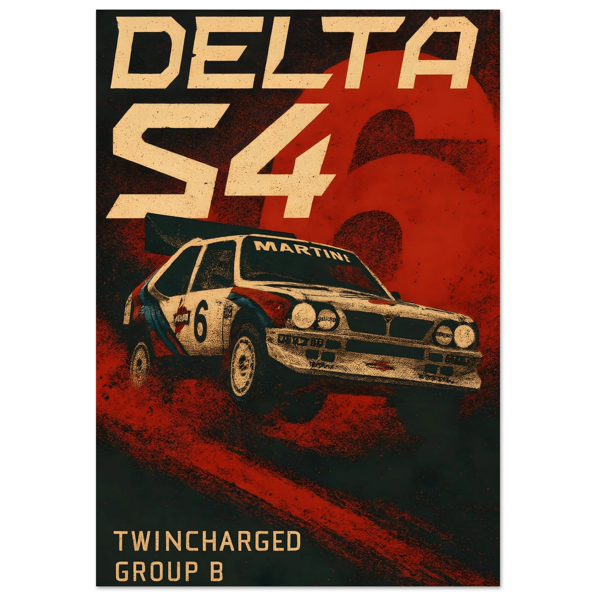 Vintage Gruppe B Poster - "Delta S4" - KultKabinett