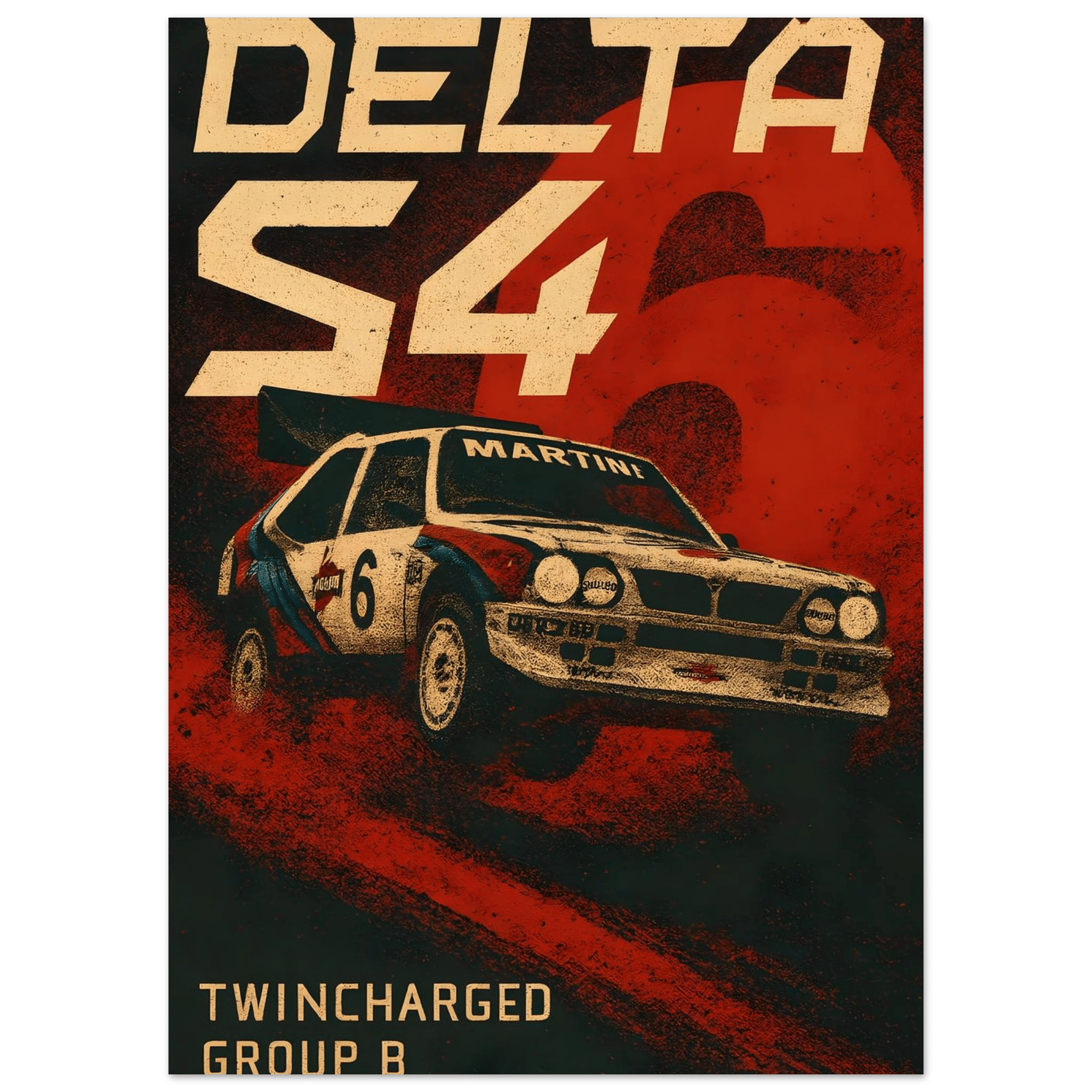 Vintage Gruppe B Poster - "Delta S4" - KultKabinett