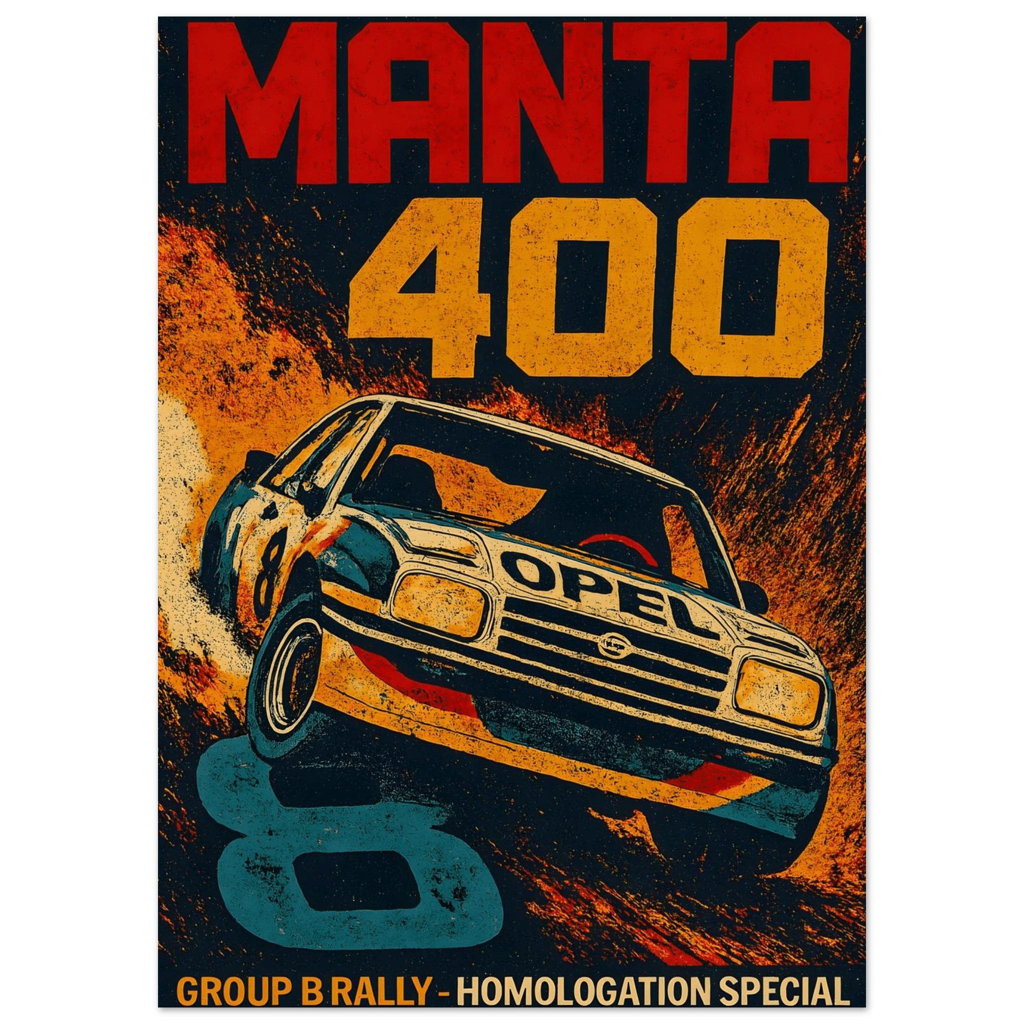 Vintage Gruppe B Poster - "Manta 400" - KultKabinett