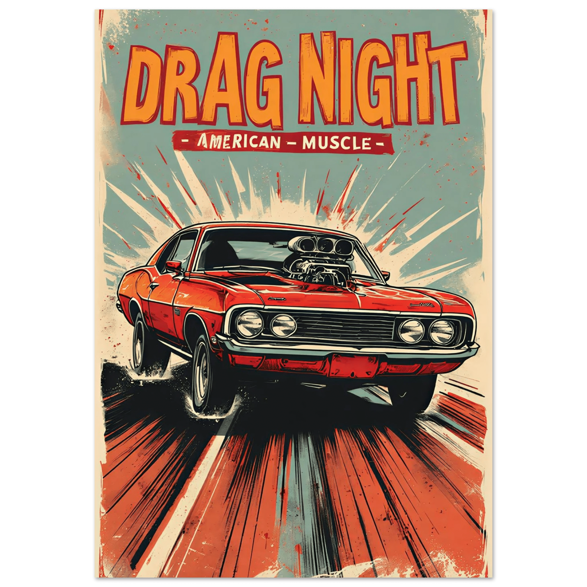 Vintage USA Poster - "DRAG NIGHT" - KultKabinett