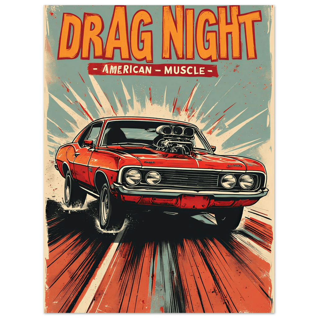 Vintage USA Poster - "DRAG NIGHT" - KultKabinett