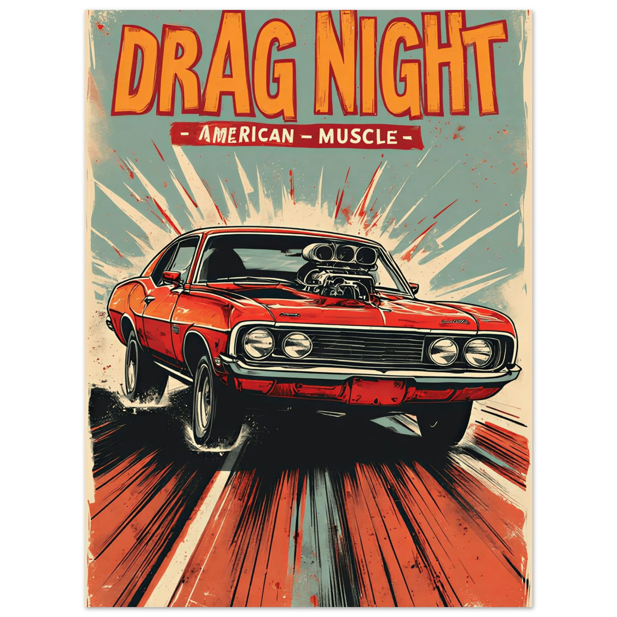 Vintage USA Poster - "DRAG NIGHT" - KultKabinett