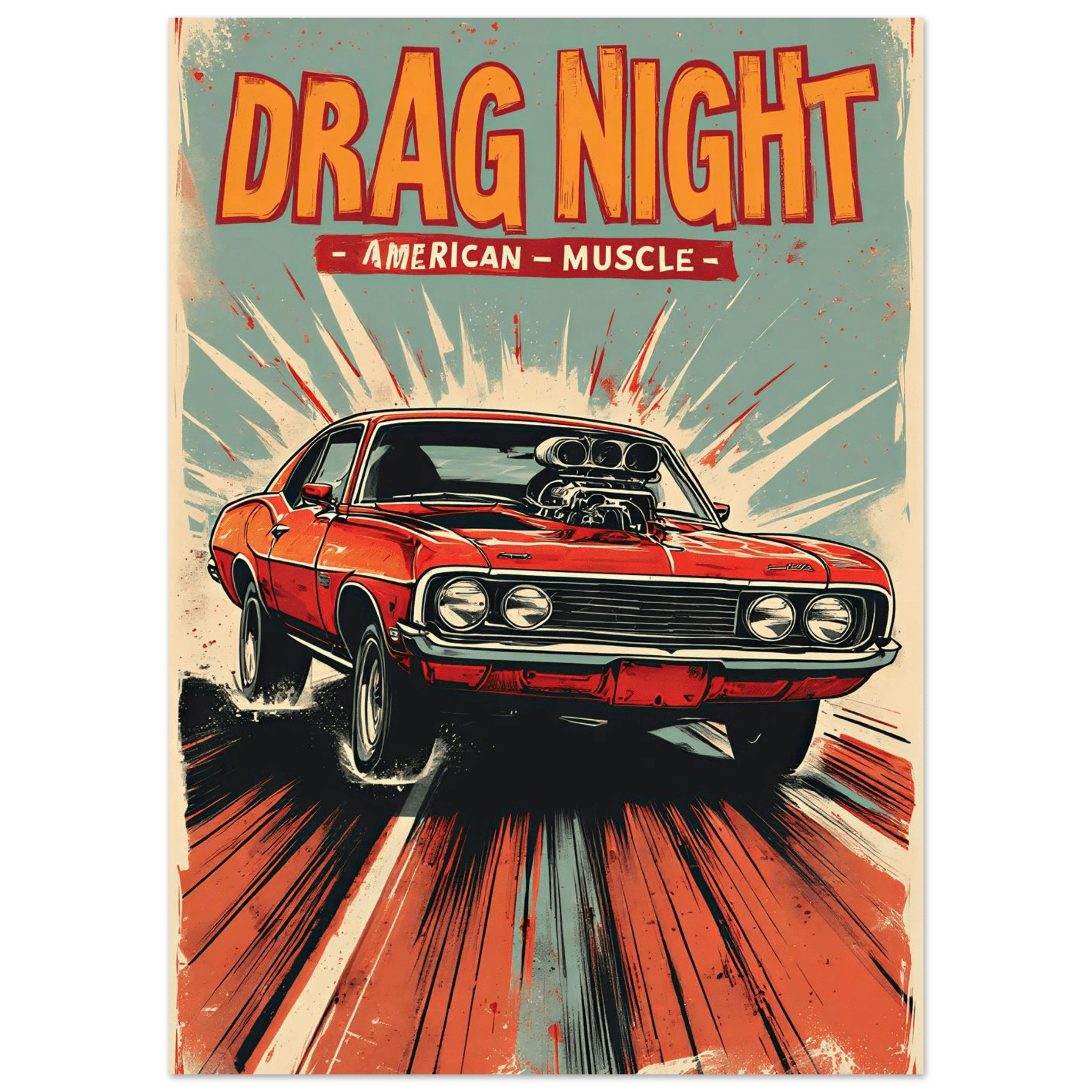 Vintage USA Poster - "DRAG NIGHT" - KultKabinett